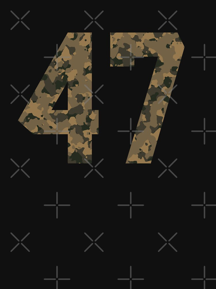 Army Camouflage Number 47 - Sports Numbers by NECHSTORE