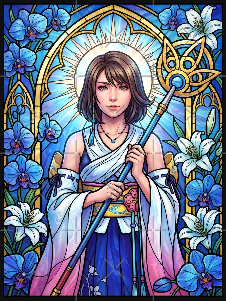 Stained Glass Grand Summoner of Spira by Thunderbelts