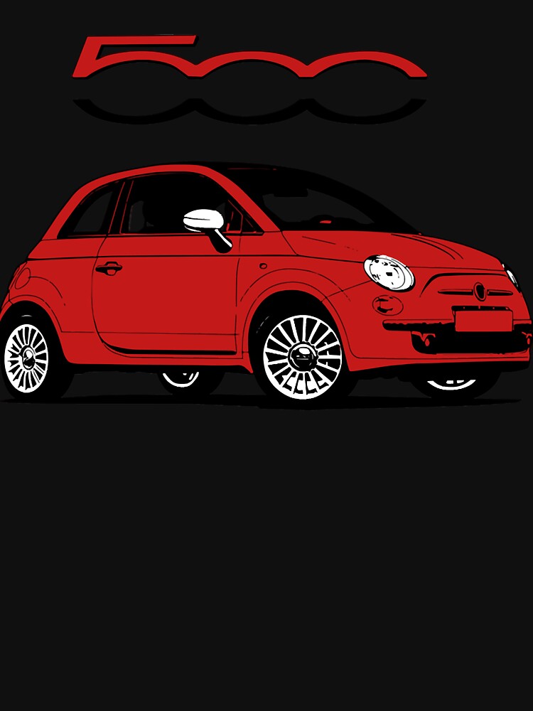 Fiat 500 Red and white by NanetteDelermez