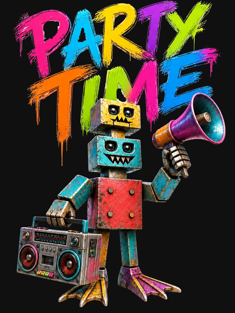 Party Time Rave Techno Design by DAX4ART