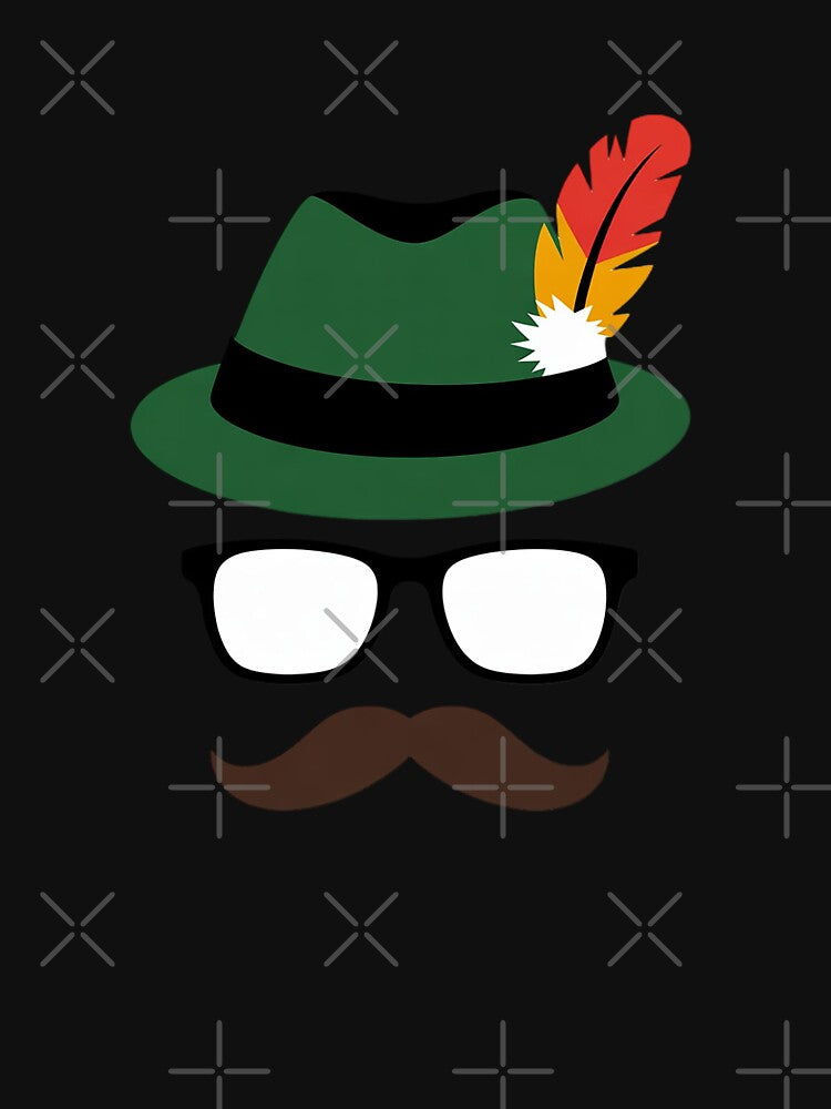 Lederhosen Oktoberfest German Face Glasses Halloween Costume by ryukaizox1
