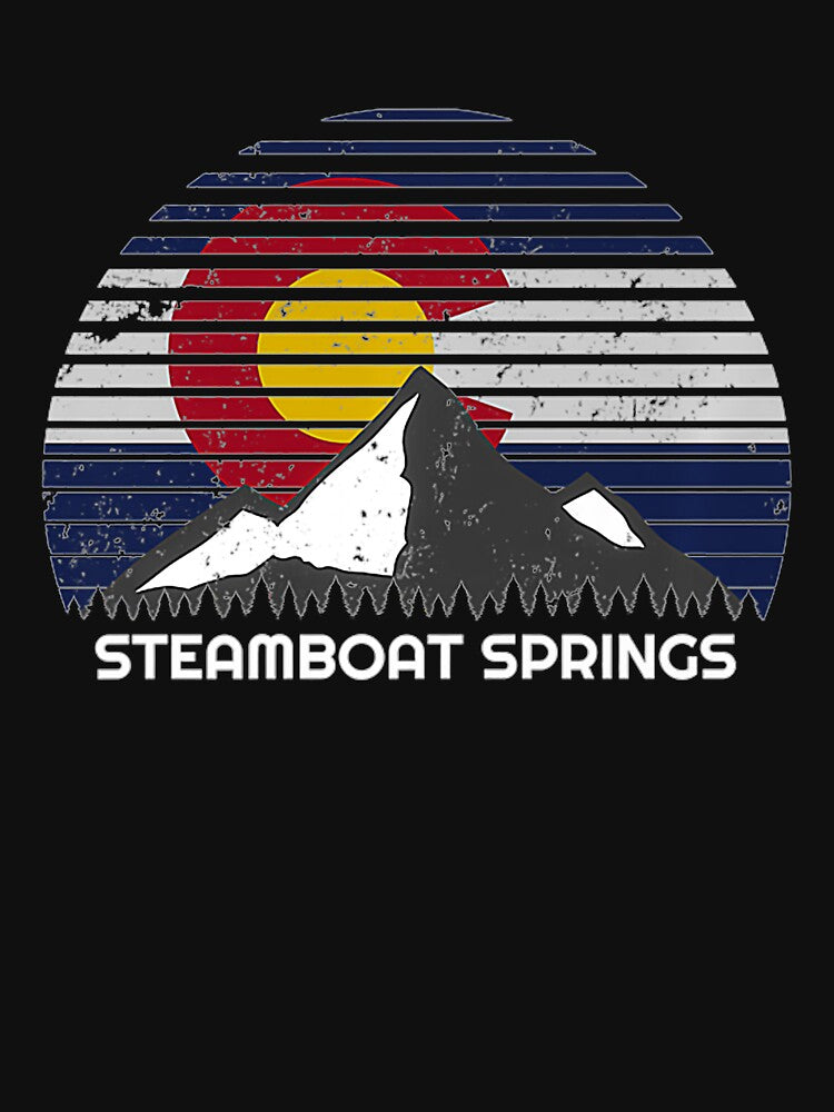 Steamboat Springs CO  Colorado Flag Premium by branquerulous