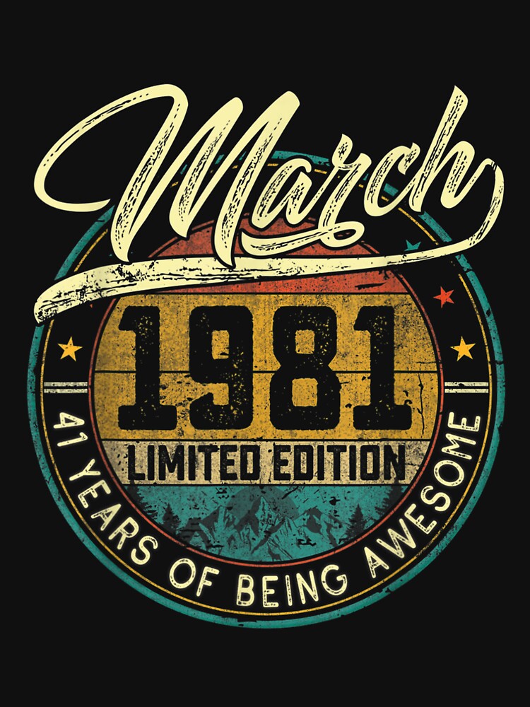 Retro March 1981 Limited Edition Vintage 41 Years Old by 77tara
