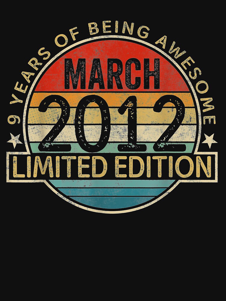 Vintage March 2012 Limited Edition 9th Birthday 9 Year Old by mylahKristian