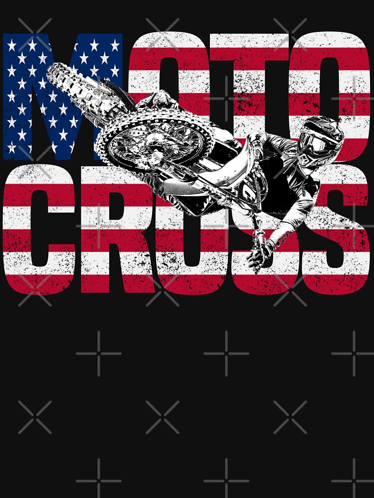 Vintage American Flag Motocross by 2djazz