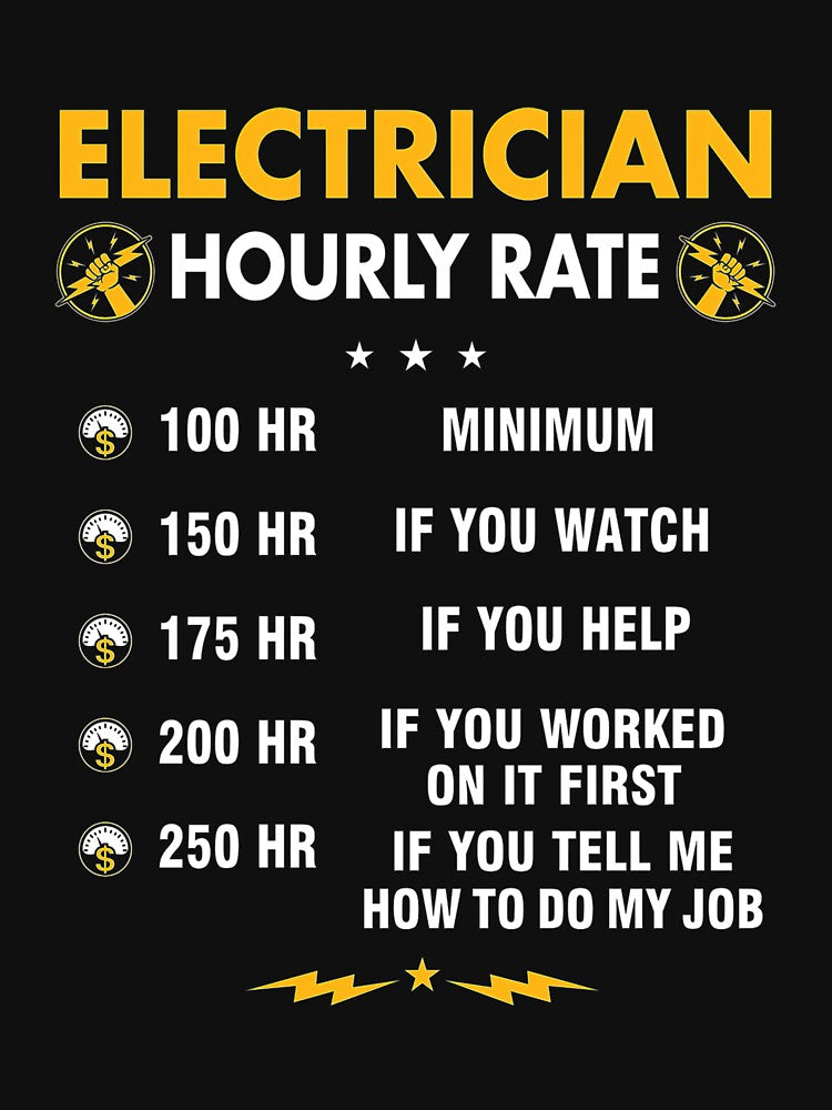 Funny Electrician s  Electrician Hourly Rate by escapepitch
