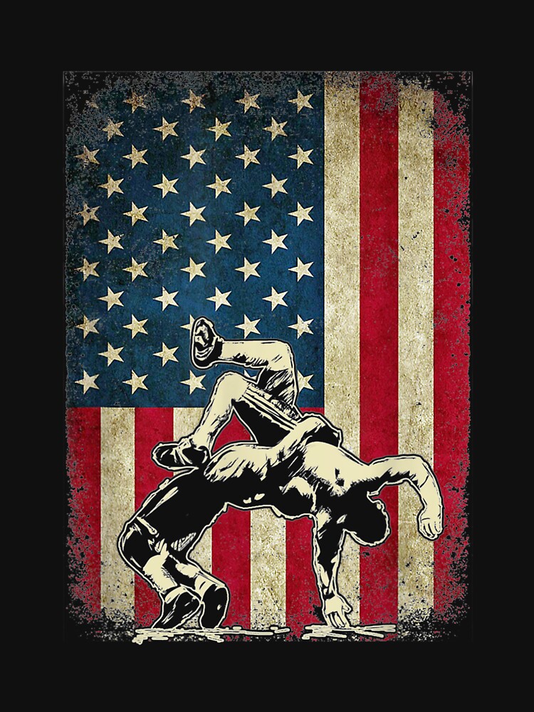 American Flag Wrestling Cool Usa Wrestle Gift For Fans by miann4