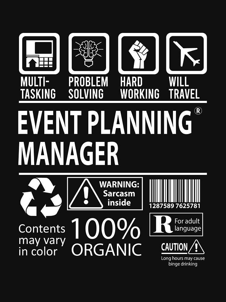 Event Planning Manager T Shirt - Multitasking Job Gift Item Tee by zerniakcor