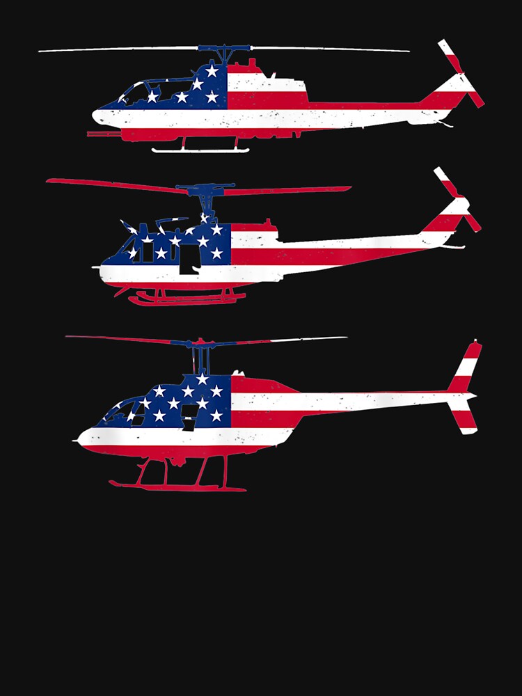 American Flag Patriotic Helicopter Aviator Pilot Combat Gift by lindafrances