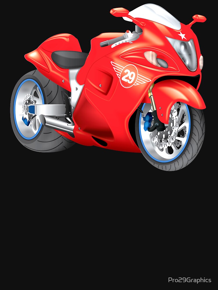 Hayabusa Style Fat Tire Street Bike Motorcycle by Pro29Graphics