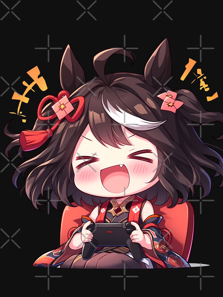 Kitasan Black Uma Musume Anime Gaming Controller Chibi Cute by earlobejerk