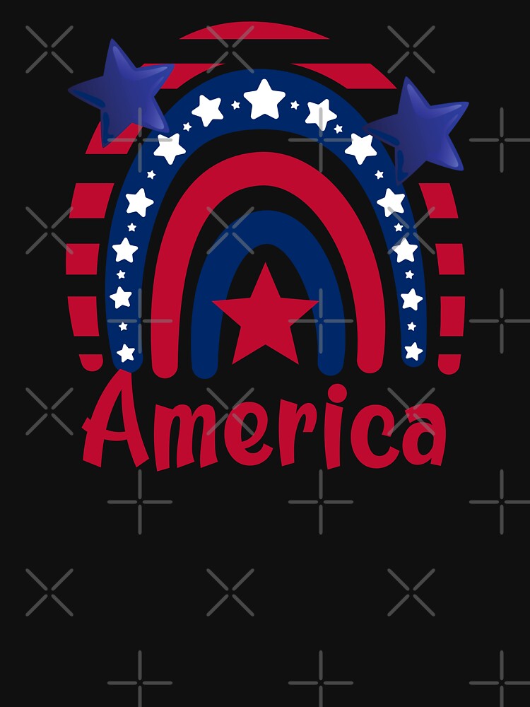 America Rainbow 4th of July by HappyLifeCreate