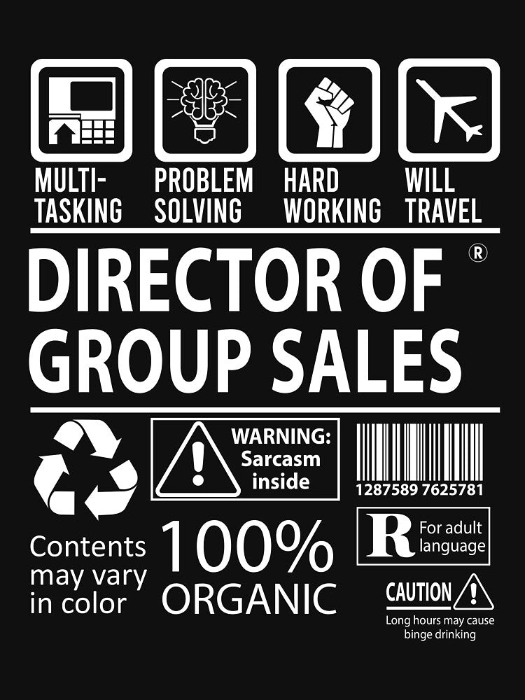 Director Of Group Sales T Shirt - MultiTasking Certified Job Gift Item Tee by sabinacsnm