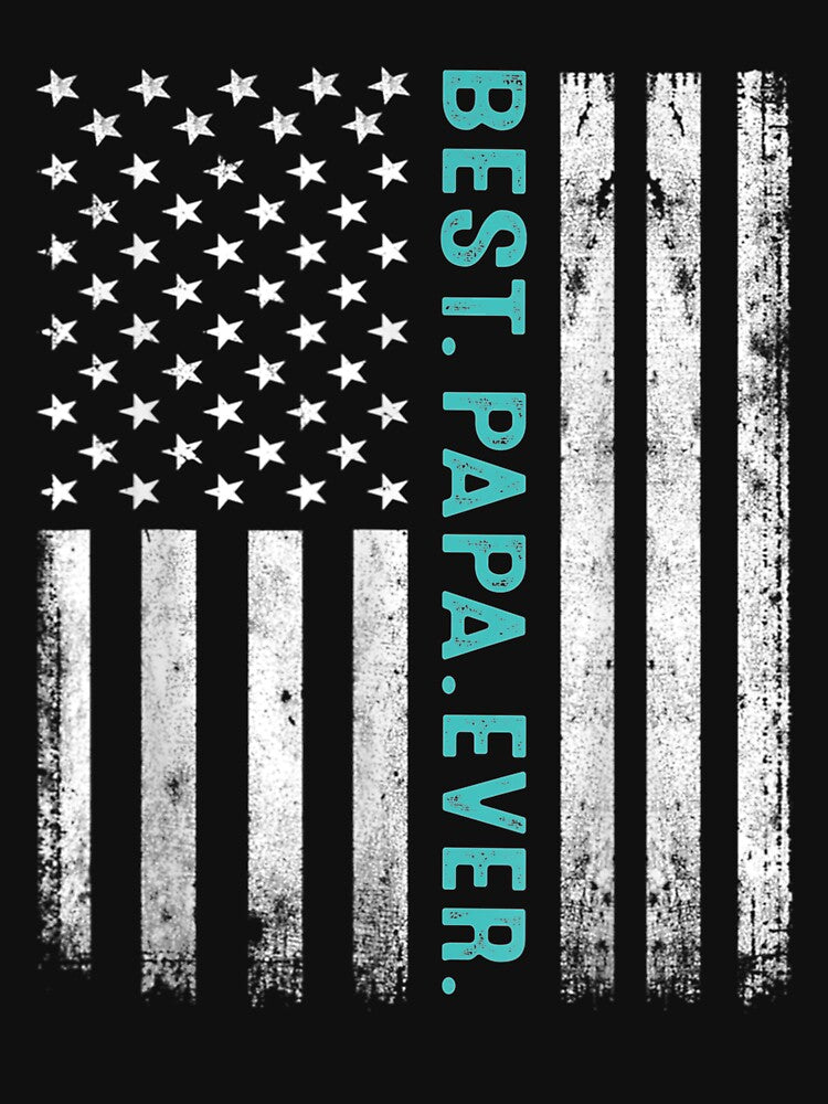 Mens Best Papa Ever American Flag Vintage Father's Day Gift by tashiav