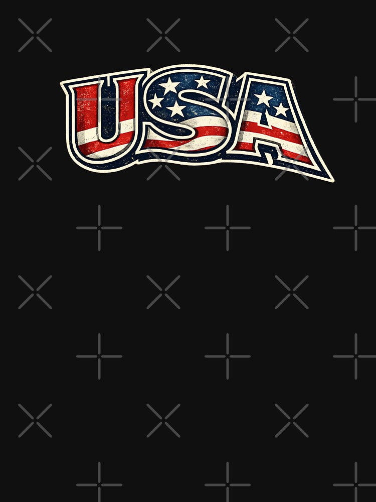 Retro USA American Flag Vintage Patriotic Graphic by ArcadiaSilence