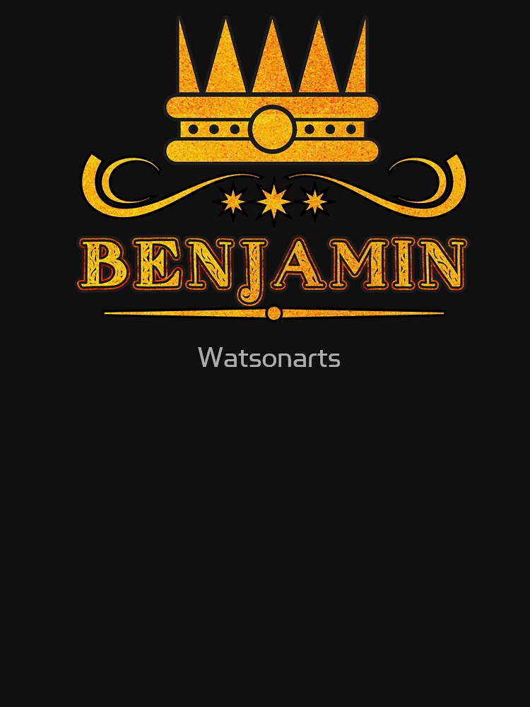 Benjamin Personalized Funny & Unique Custom Name Design for Men, Teens, and Boys by Watsonarts