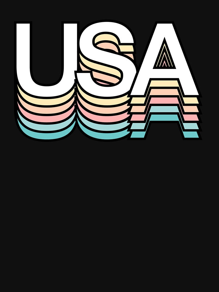 USA Pastel Retro Aesthetic Modern Typography by JosephHagen