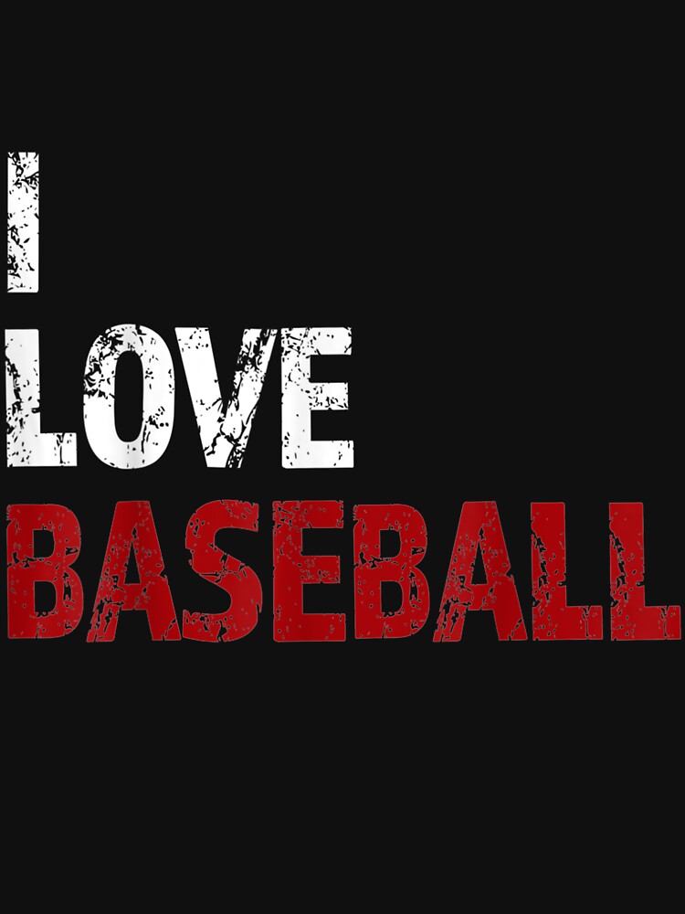 I Love Baseball Text Vintage Distressed by manidala