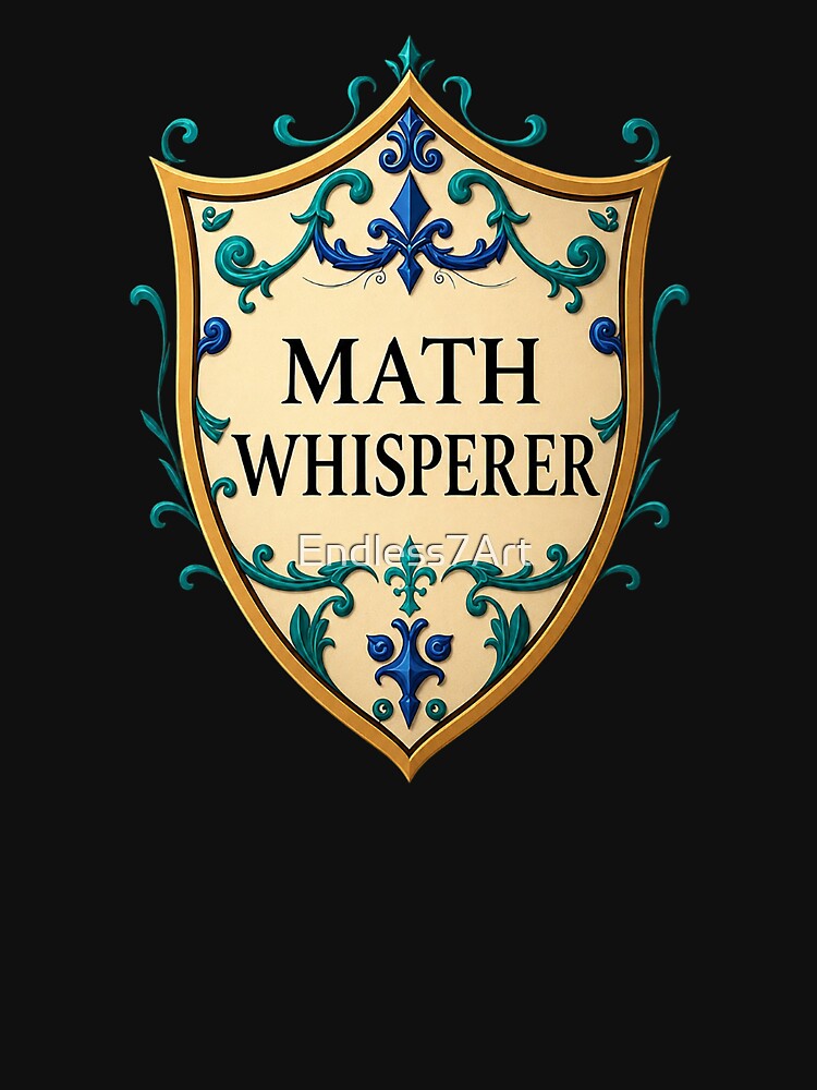 Math Whisperer Scholar Shield for Math Lovers by Endless7Art