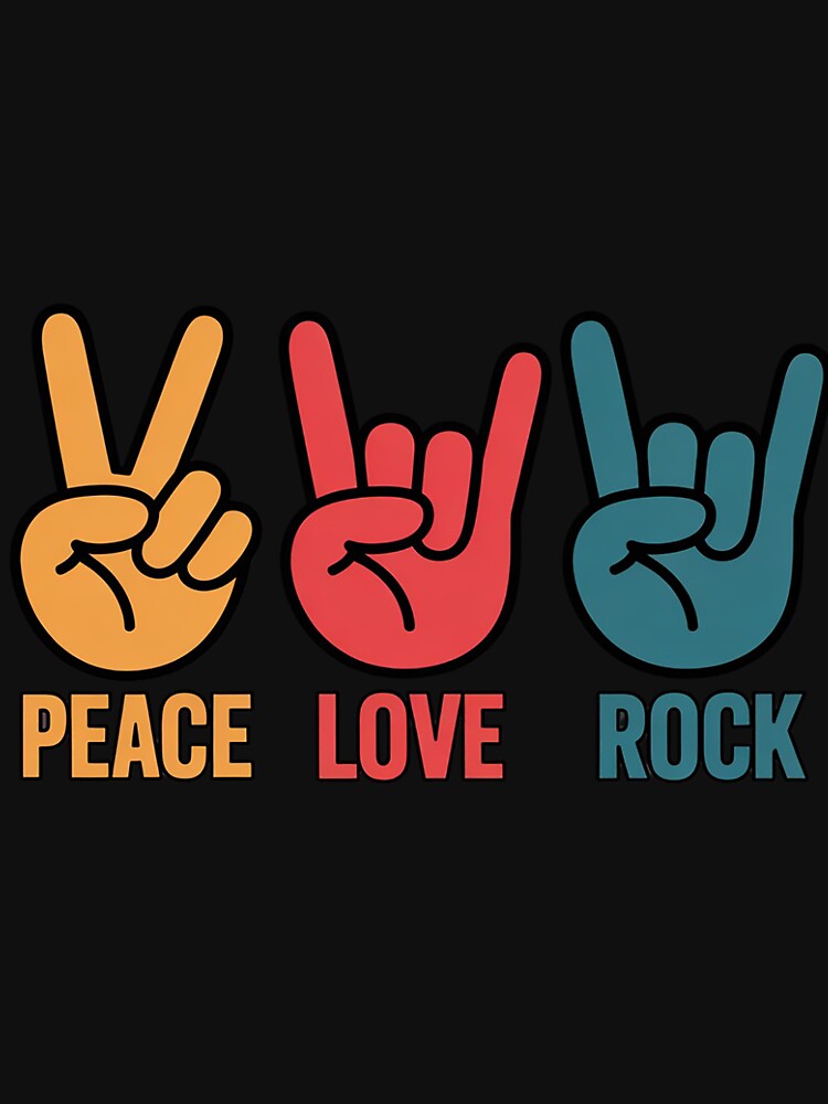 Peace Love Rock Concert Band Rock Music by silladive