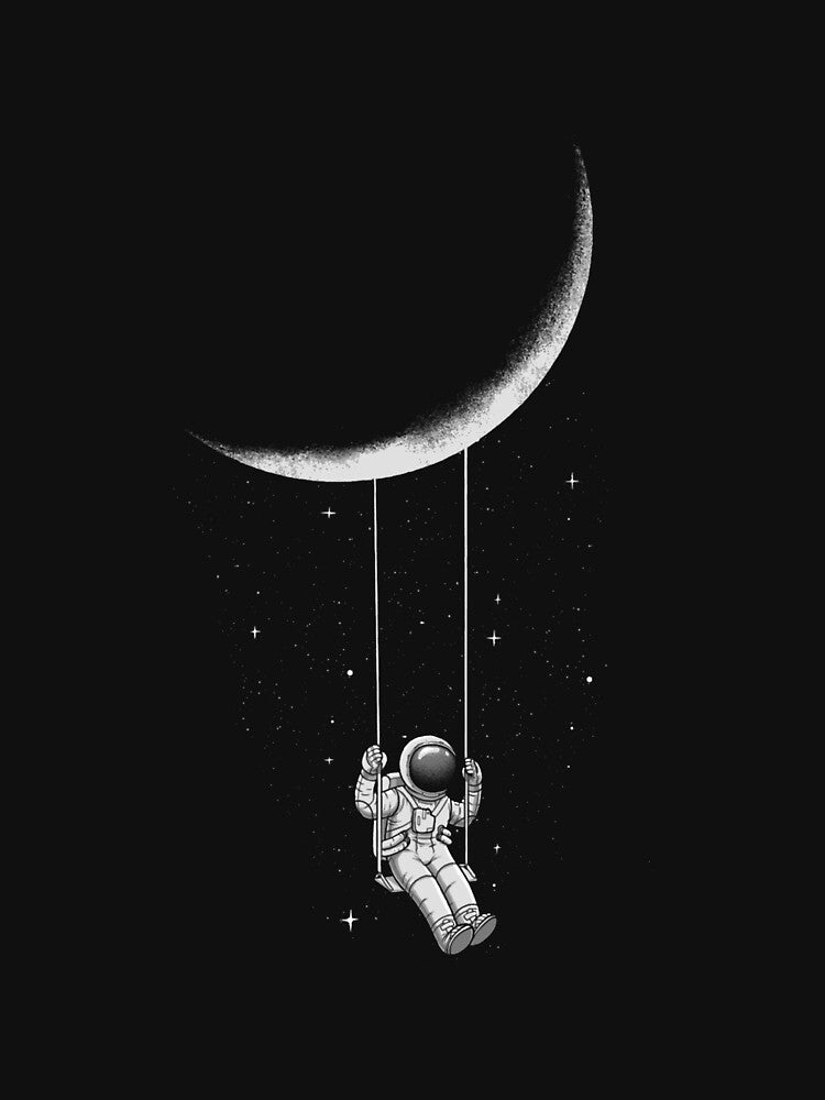 Astronaut Moon Swing Space by estheros
