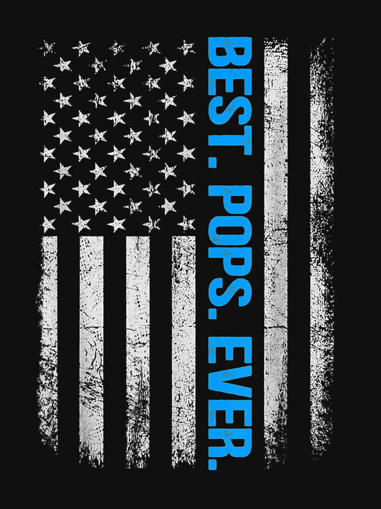 Mens Best Pops Ever American Flag Vintage Father's Day Gift by tashiav