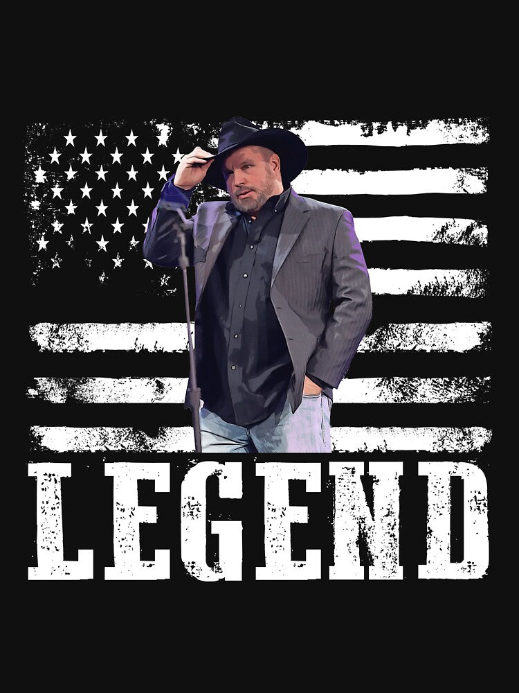 Distressed American Flag Music Garth Brooks Legend by StefanCollins
