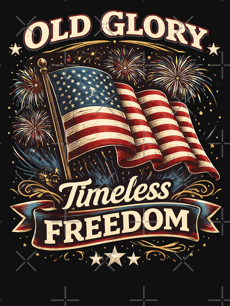 Old Glory — Timeless Freedom Patriotic Flag Design by RomeoSketches