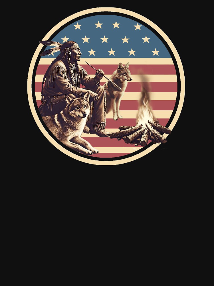 VINTAGE NATIVE AMERICAN INDIAN BRAVE, WOLF, COYOTE, WESTERN by classic car craze