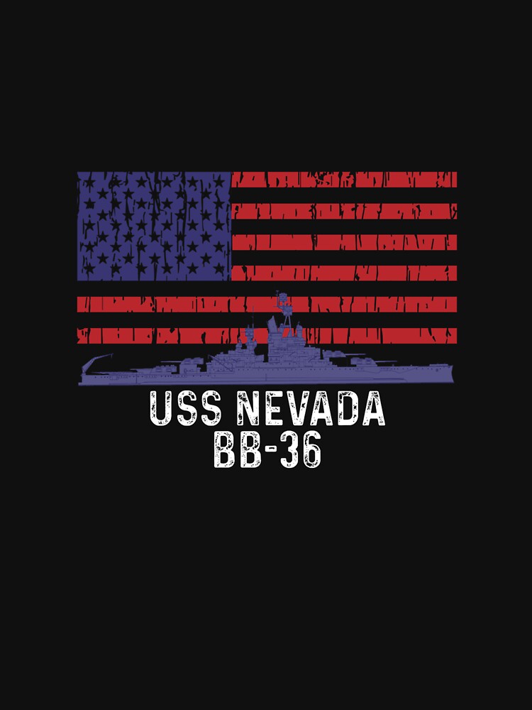 USS Nevada BB36 Battleship Vintage American Flag by maximjki