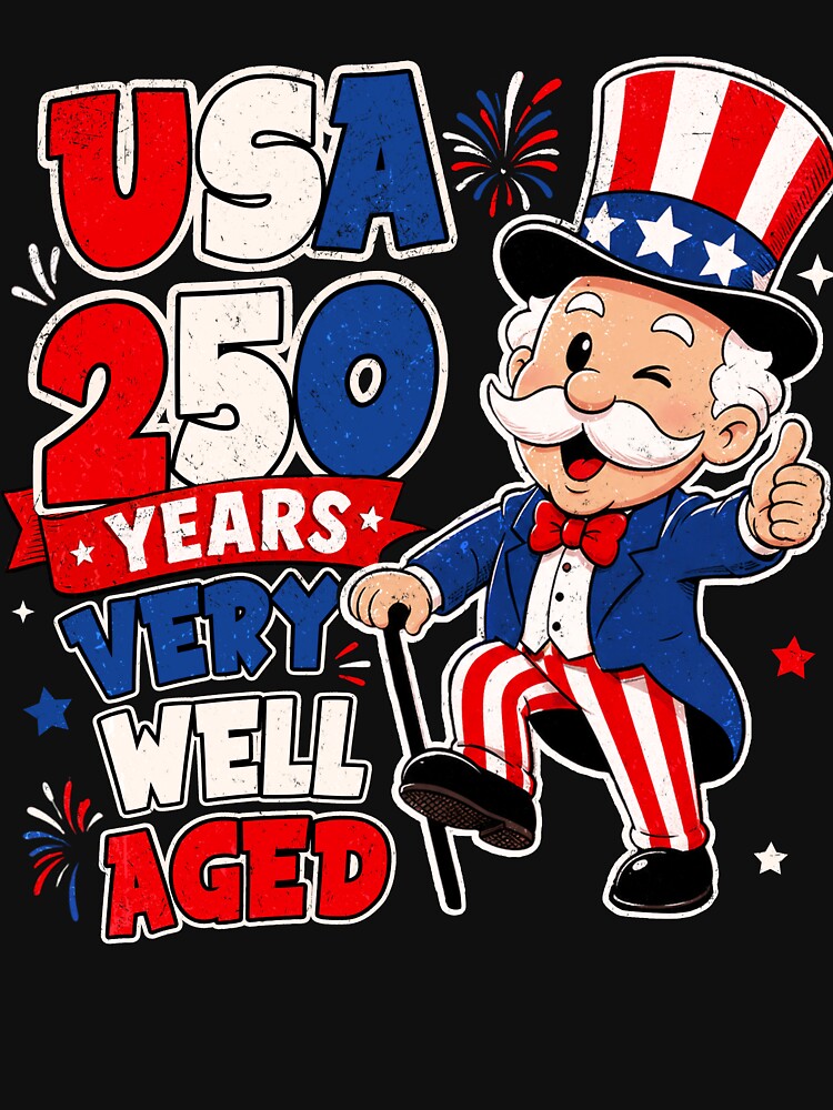 250 Years USA - Funny 250th Anniversary America 4th of July by elongatedjazz