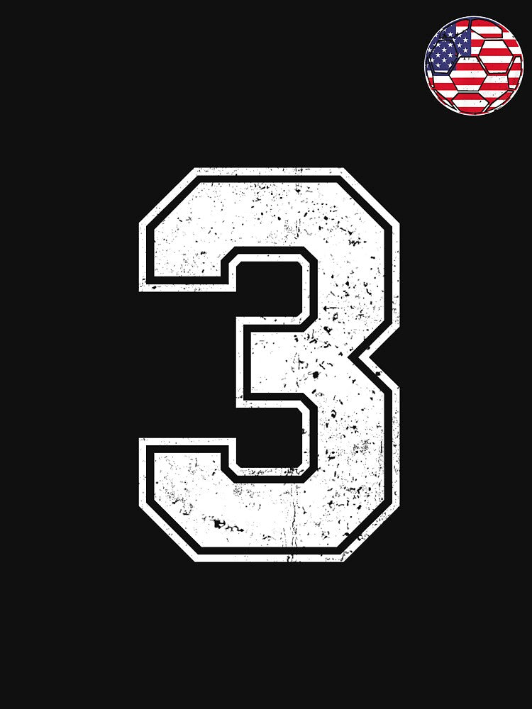 Soccer player Jersey number 3 Usa Fans by RoyesButler