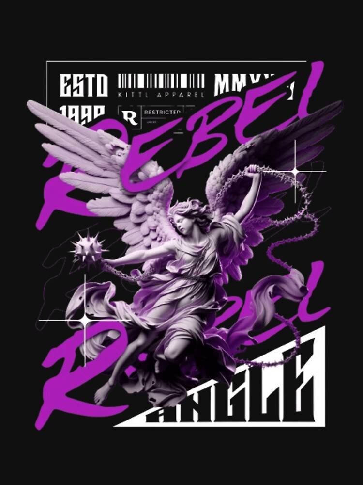 "Rebel Angle Streetwear Logo Urban Graphic Tee" by APEX CLOTHINGS