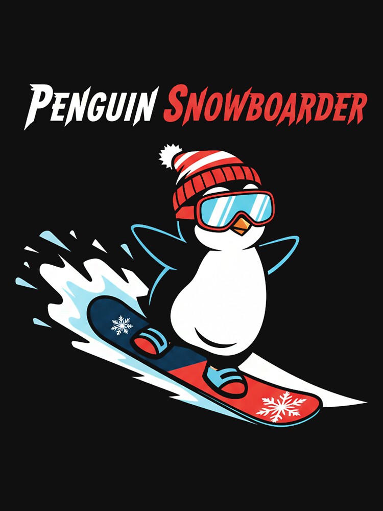 Penguin Snowboarder by Merchifyme2000