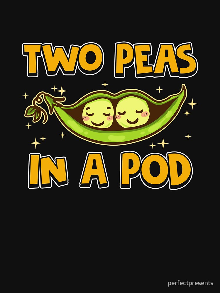 Cute & Funny Two Peas In a Pod Adorable Food Pun by perfectpresents