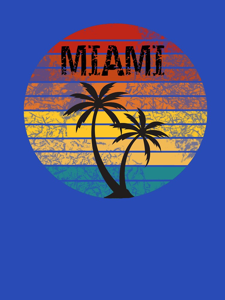 Miami Retro Sunset w/ Skyline by StudioFourty2