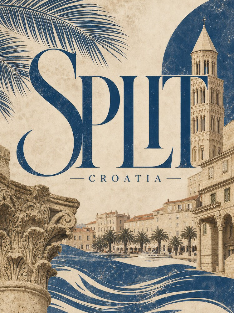 Split – Elegant Adriatic Typography Poster by Klysztof