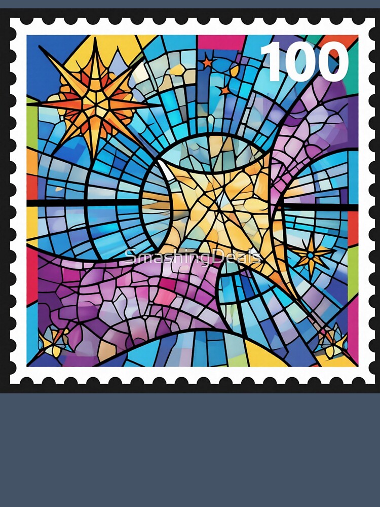 violet night 7.1 stained glass colorful geometric abstract design by SmashingDeals