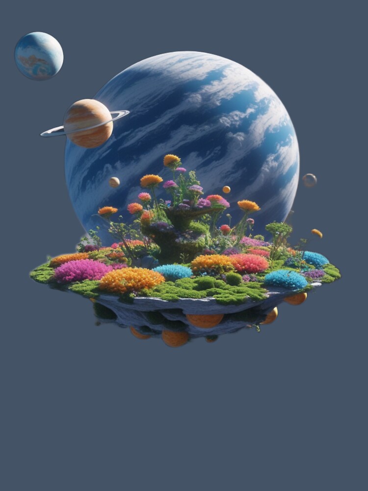 Planet garden floating in universe by kidoramagic