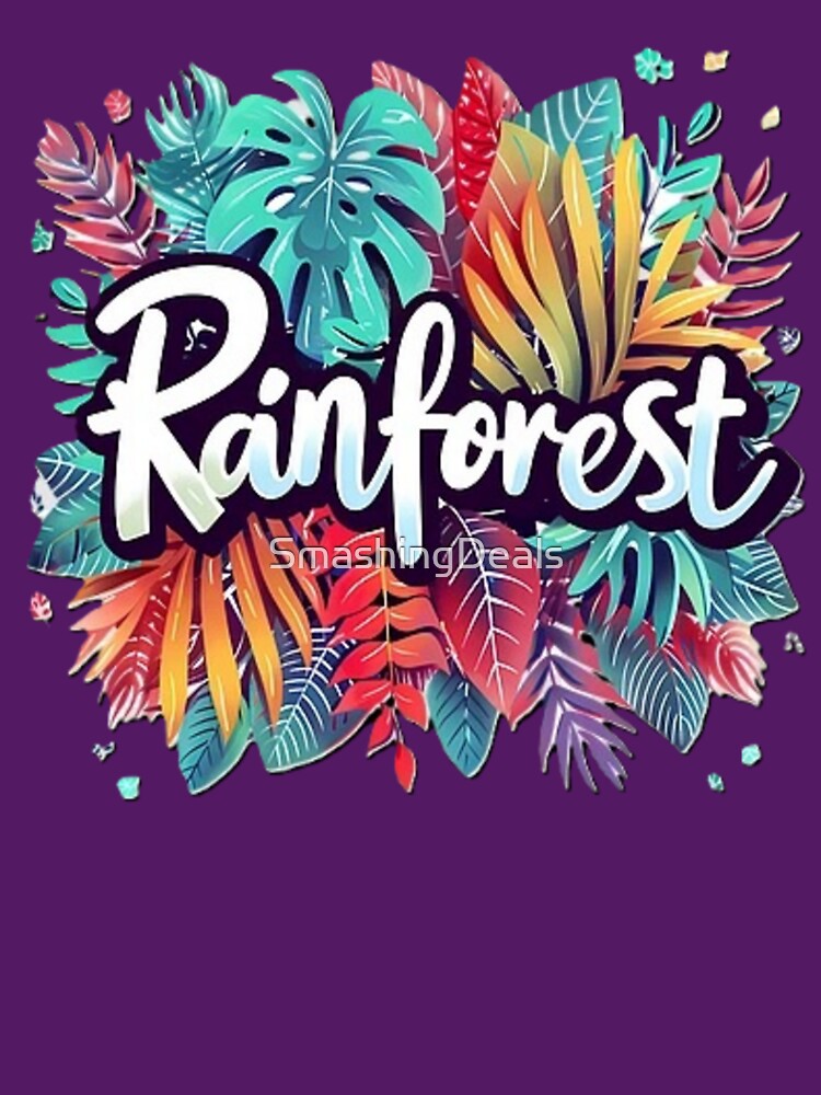rainforest botanical 2 br colorful botanical typographic design by SmashingDeals