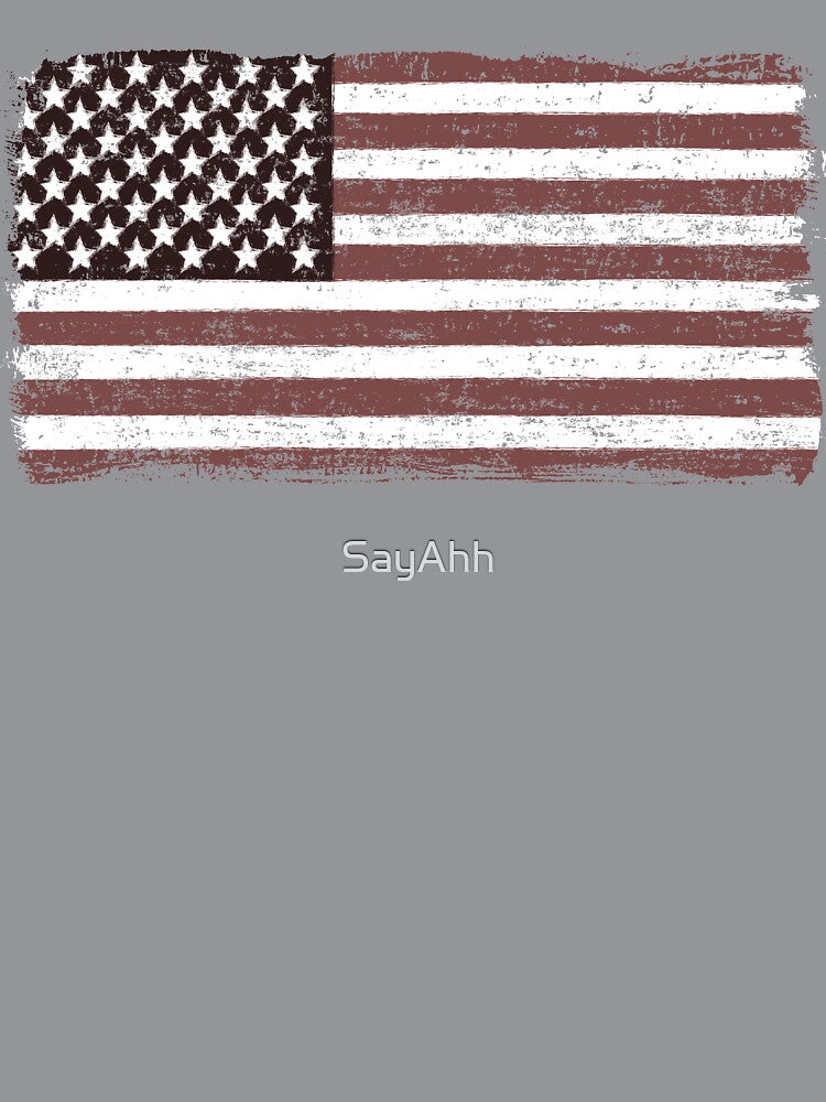 American Flag Faded - USA Retro Vintage Design by SayAhh