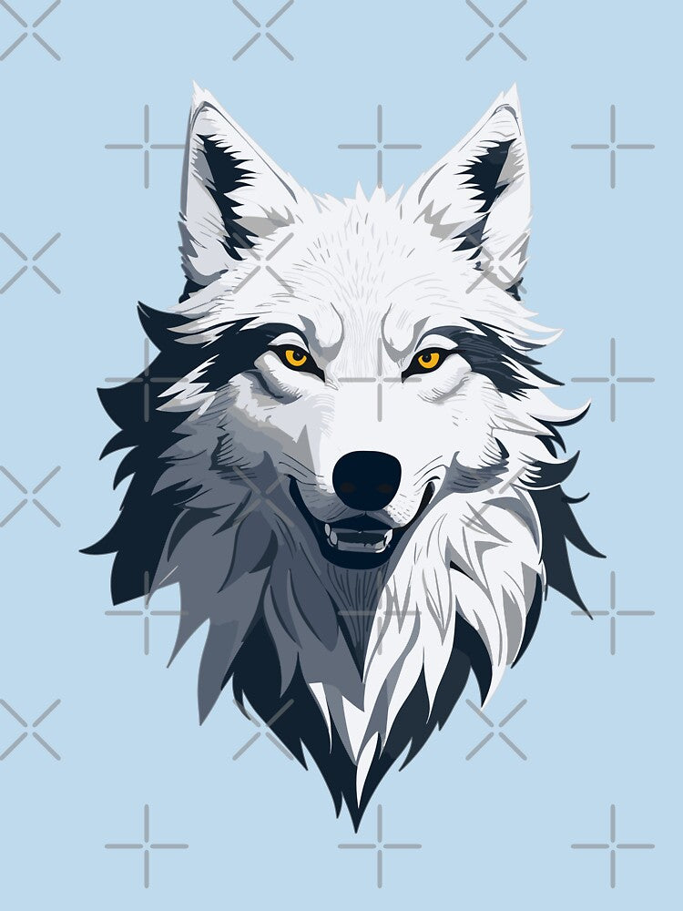 White Wolf Illustration Vector Style by NordicBadger