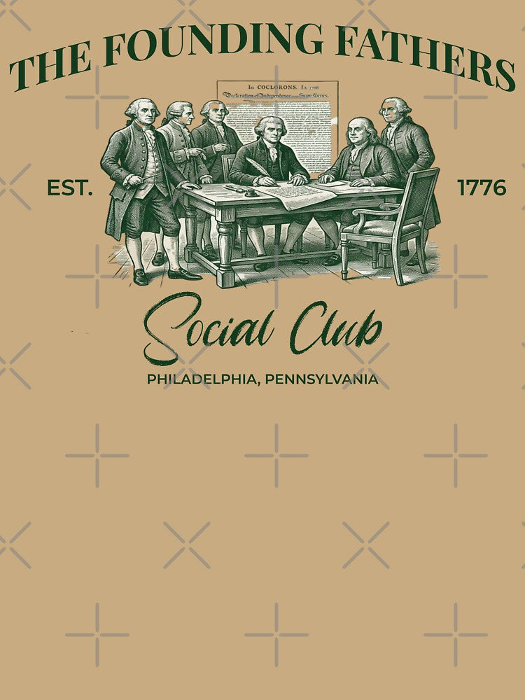 The Founding Fathers Social Club American Republic Vintage Streetwear by FIREDesignsPOD