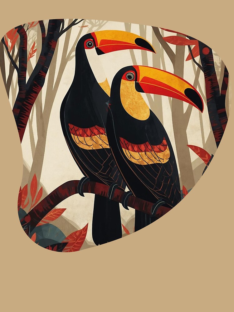 Amazon Toucans – Contemporary Tropical Bird Art by BrazilArtShop