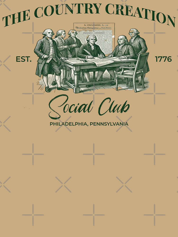 The Country Creation Social Club - Vintage 1776 Aesthetic by FIREDesignsPOD