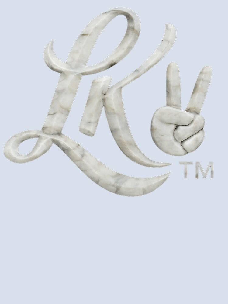 LK MONOGRAM - White Marble Texture - (Big Style) Luxury Logo by Urban-InkStudio
