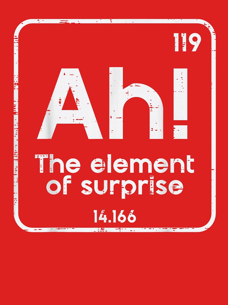 Ah The Element of Surprise Funny Saying Meme by Serdinas