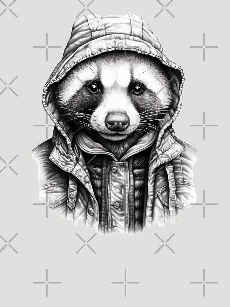 Badger with hood by Toms Tee