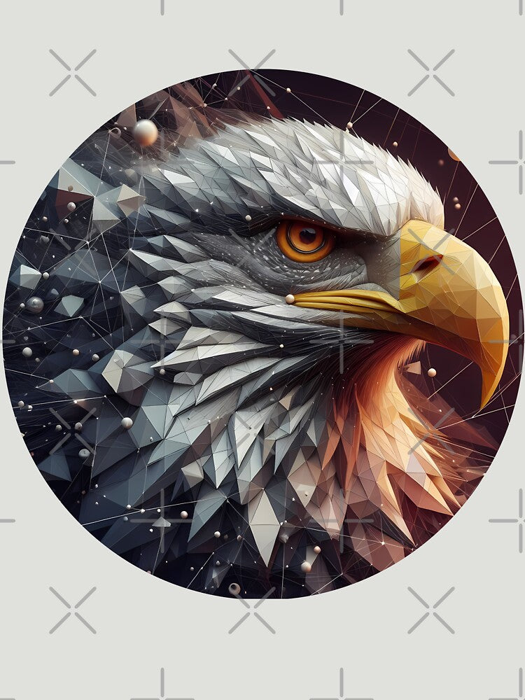 Eagle with geometric elements by Toms Tee