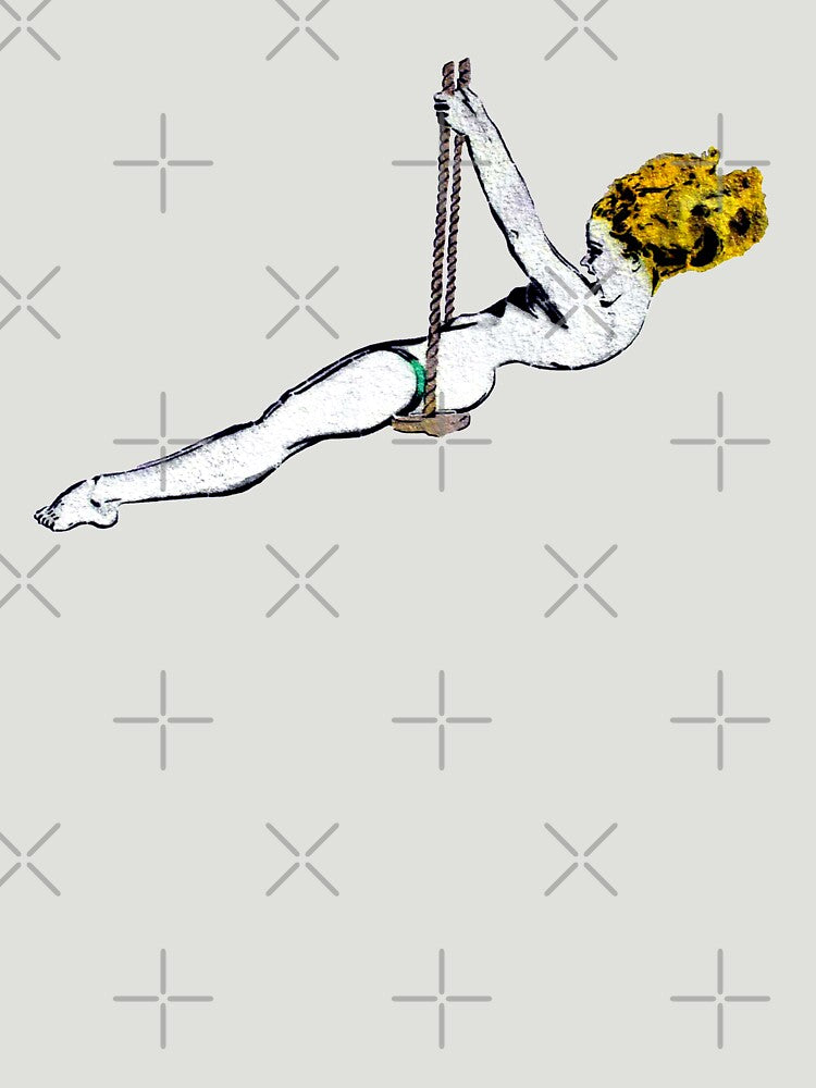 Girl swinging - Street art by kokinoarhithi